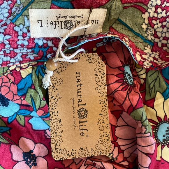 NWT Natural Life red/blue floral sundress/minidress - Picture 3 of 7